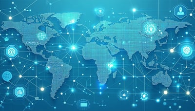 Illustration of global trade connections